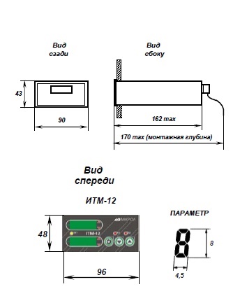 Габаритные размеры ИТМ-12