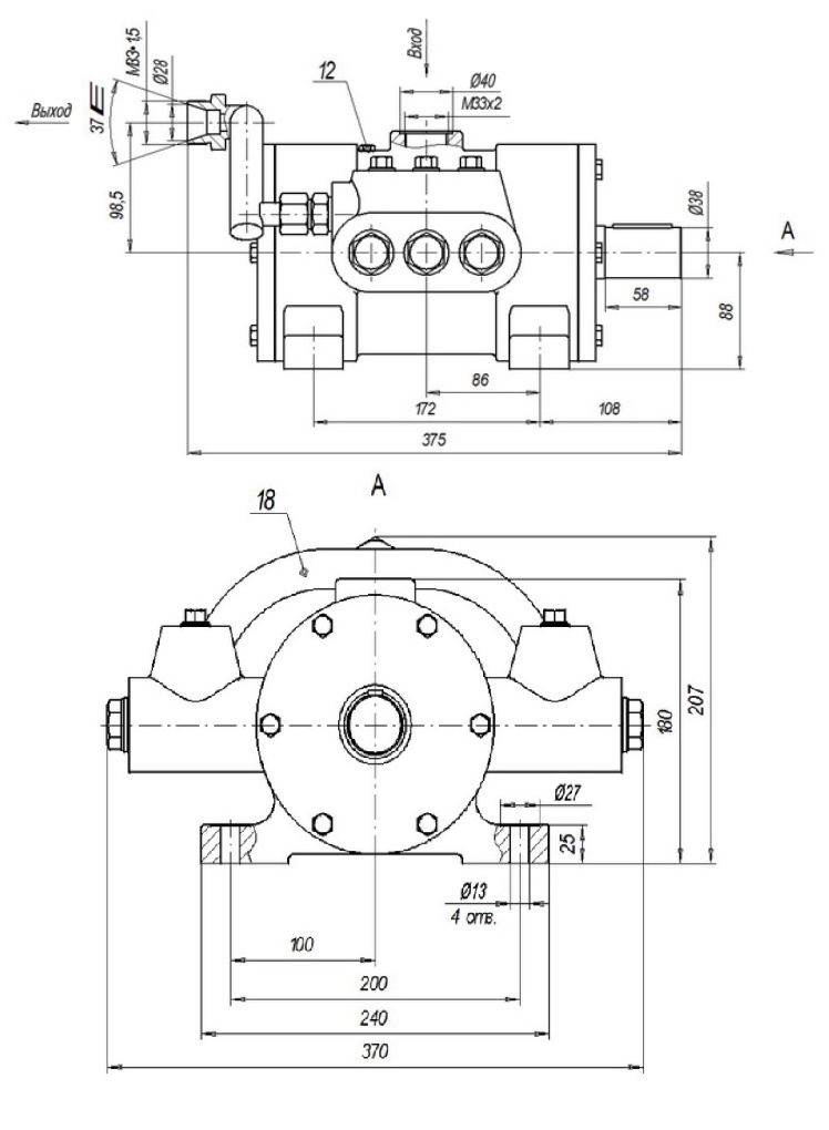 Габаритные размеры Н-403ЕР