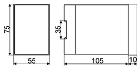 Схема габаритных размеров реле ВЛ-59