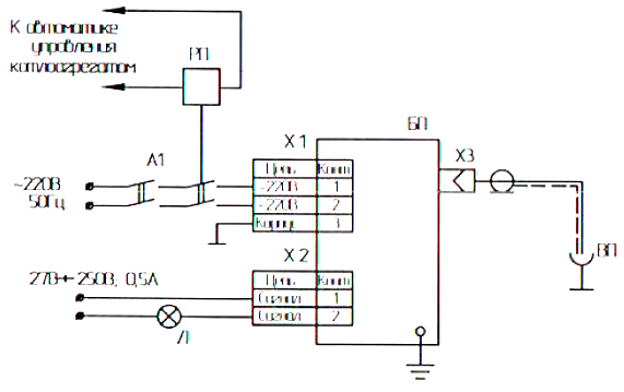 Схема покдлючения системы СПВИ-1-К
