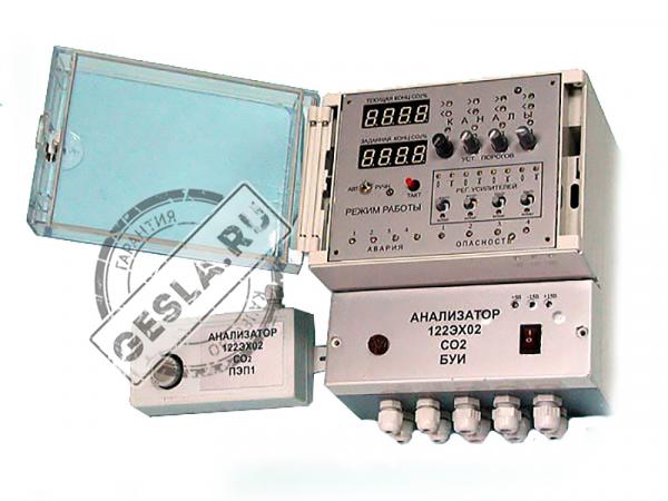 Стационарный газоанализатор  углекислого газа CO2 122 ЭХ02  фото 1