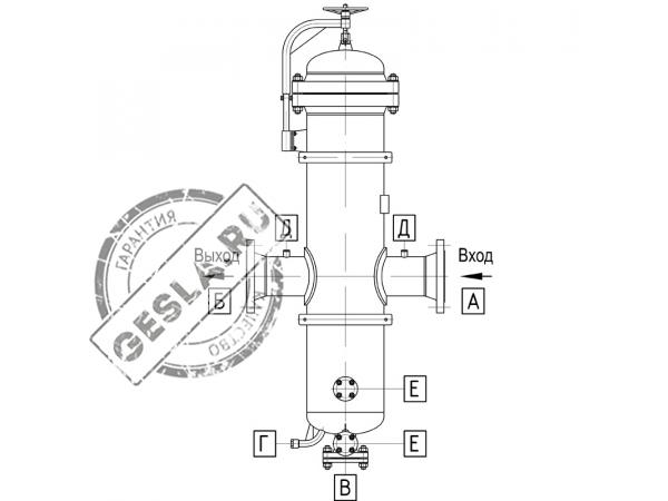 Фильтр-сепаратор газа ФГС 8,0 МПа фото 2