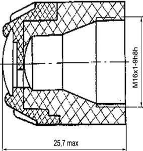 Рис.1. Габаритный чертеж колпачка КС-6