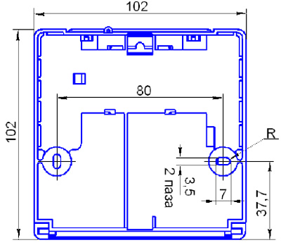 Рис.1. Габариты извещателя SPR-3L