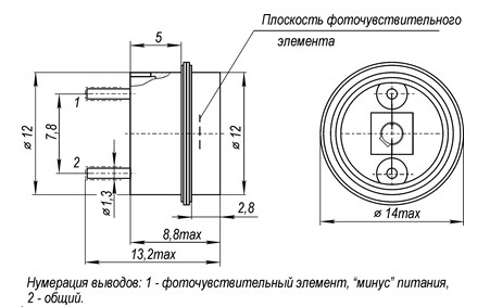 Рис.1 Схема фотодиода ФД-315