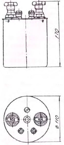 Рис.1. Чертеж катушки измерительного сопротивления Р310