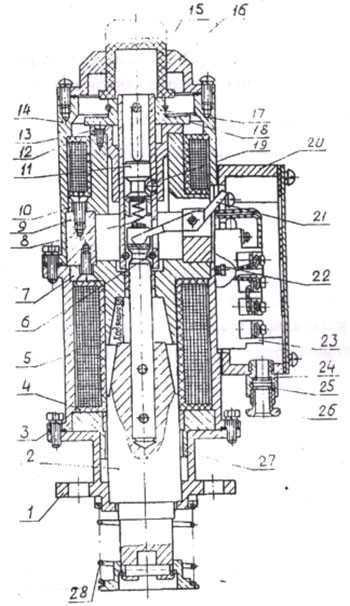 Рис.1. Общий вид электромагнита ЭМ-69