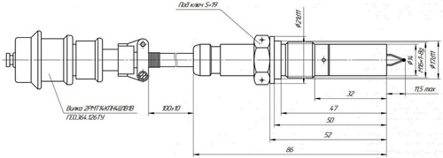 Рис.2. Чертеж датчика ИС-470А