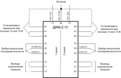 Рис.1. Внешние подключения датчика ДИМ-2.1У